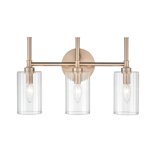 Millennium Lighting Chastine Bathroom Vanity Light Fixture with Clear Beveled Glass Shades