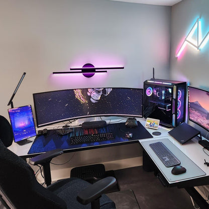 Minimalist 2-Light Dimmable LED Vanity Light Linear Metal Wall Sconce