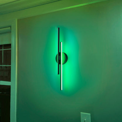 Minimalist 2-Light Dimmable LED Vanity Light Linear Metal Wall Sconce