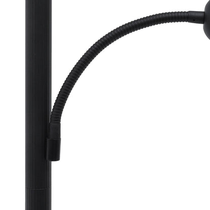 Moasis 71 Traditional Torchiere Floor Lamp with Adjustable Reading Light, Alabaster glass shades - 71H