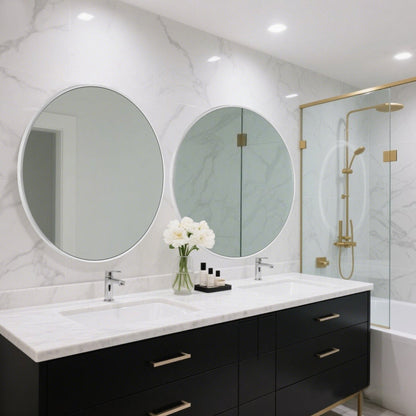 Modern Bathroom Wall Mounted Round Vanity Mirror