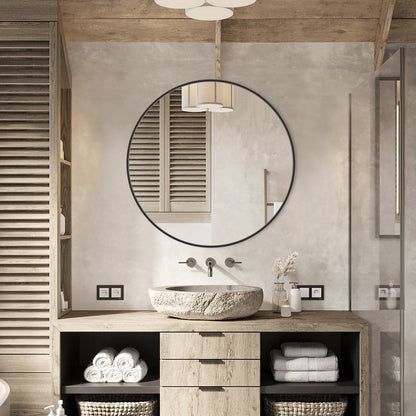 Modern Bathroom Wall Mounted Round Vanity Mirror