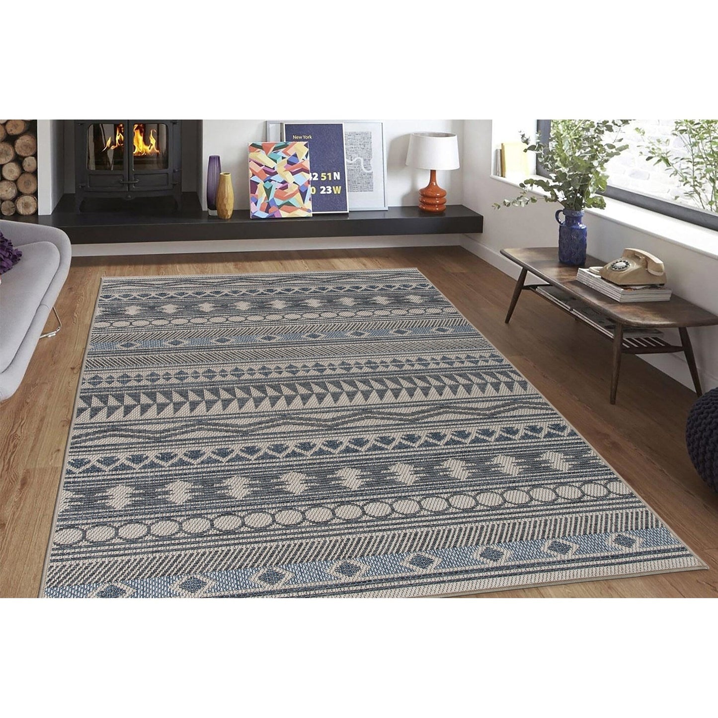 World Rug Gallery Modern Bohemian Global Indoor/Outdoor Area Rug