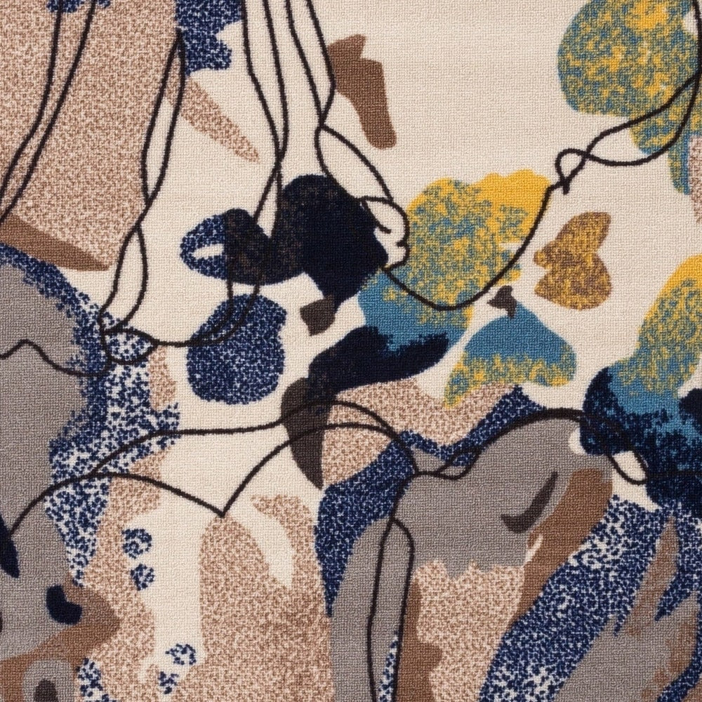 World Rug Gallery Modern Bright Flowers Non-Slip Area Rug Multi