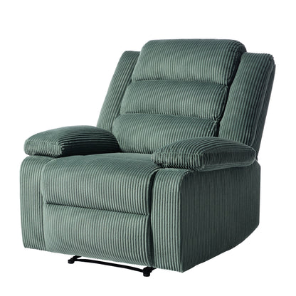 Modern Corduroy Manual Recliner Chair, Lounger Adjustable Recliners with Wide Armrest