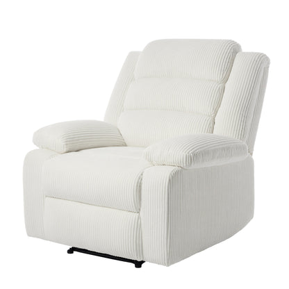 Modern Corduroy Manual Recliner Chair, Lounger Adjustable Recliners with Wide Armrest