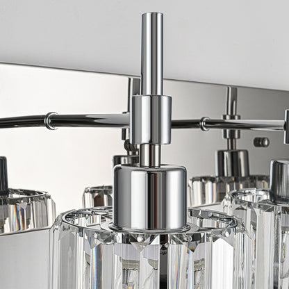 Modern Dimmable Crystal Bathroom Vanity Light Wall Sconces with Crystal Shades