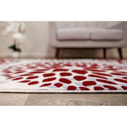 World Rug Gallery Modern Floral Circles Area Rug