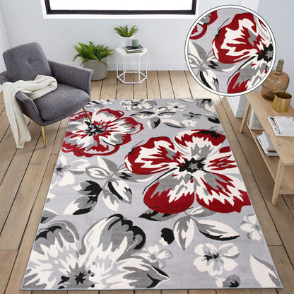 World Rug Gallery Modern Floral Design Area Rug