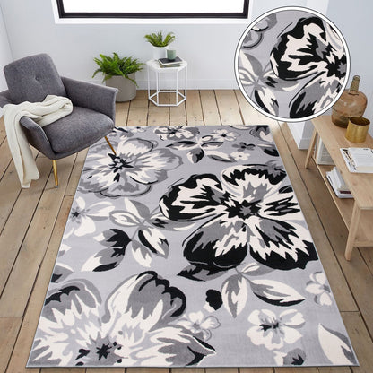 World Rug Gallery Modern Floral Design Area Rug