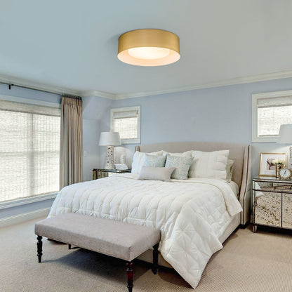 Modern Minimalist 2/3/5-Lights Metal Shaded Drum Flush Mount Ceiling Light