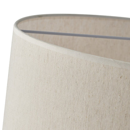 Modern Off-White Drum Pendant Light with 2-Tier Linen Fabrics Lampshade