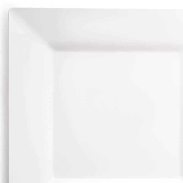 Modern Solid Square Disposable Plastic Plate Packs - Party Supplies