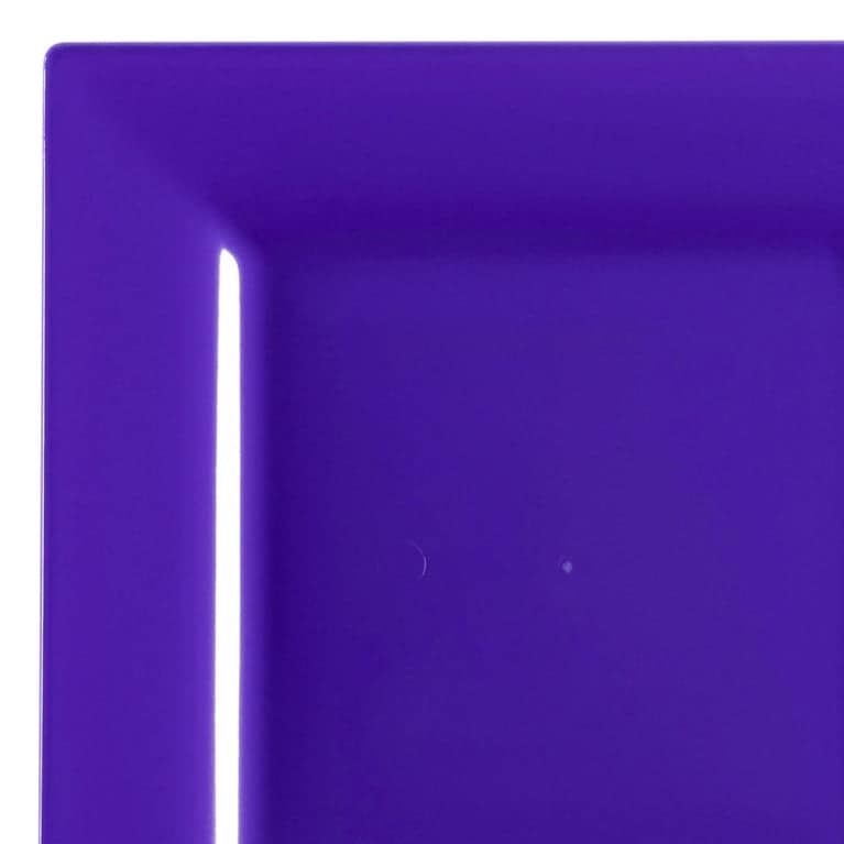 Modern Solid Square Disposable Plastic Plate Packs - Party Supplies