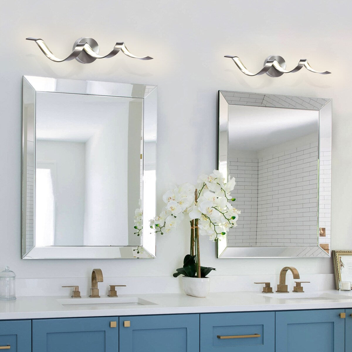 Modern Spiral Design LED Bathroom Vanity Light Dimmable Wall Light