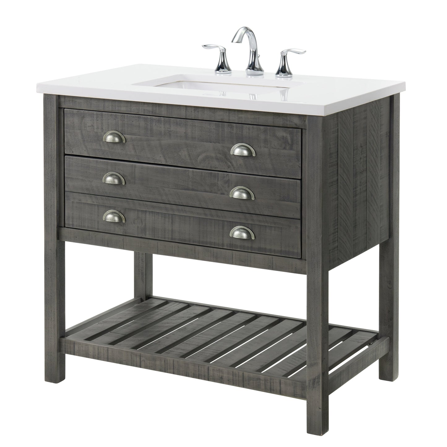 Monterey 37 Farmhouse Single Bathroom Vanity with Top