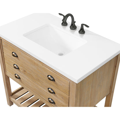 Monterey 37 Farmhouse Single Bathroom Vanity with Top