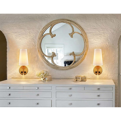 Morbihan Wall Sconce Set of 2 Fabric Wall Lamp with USB Port and Switch