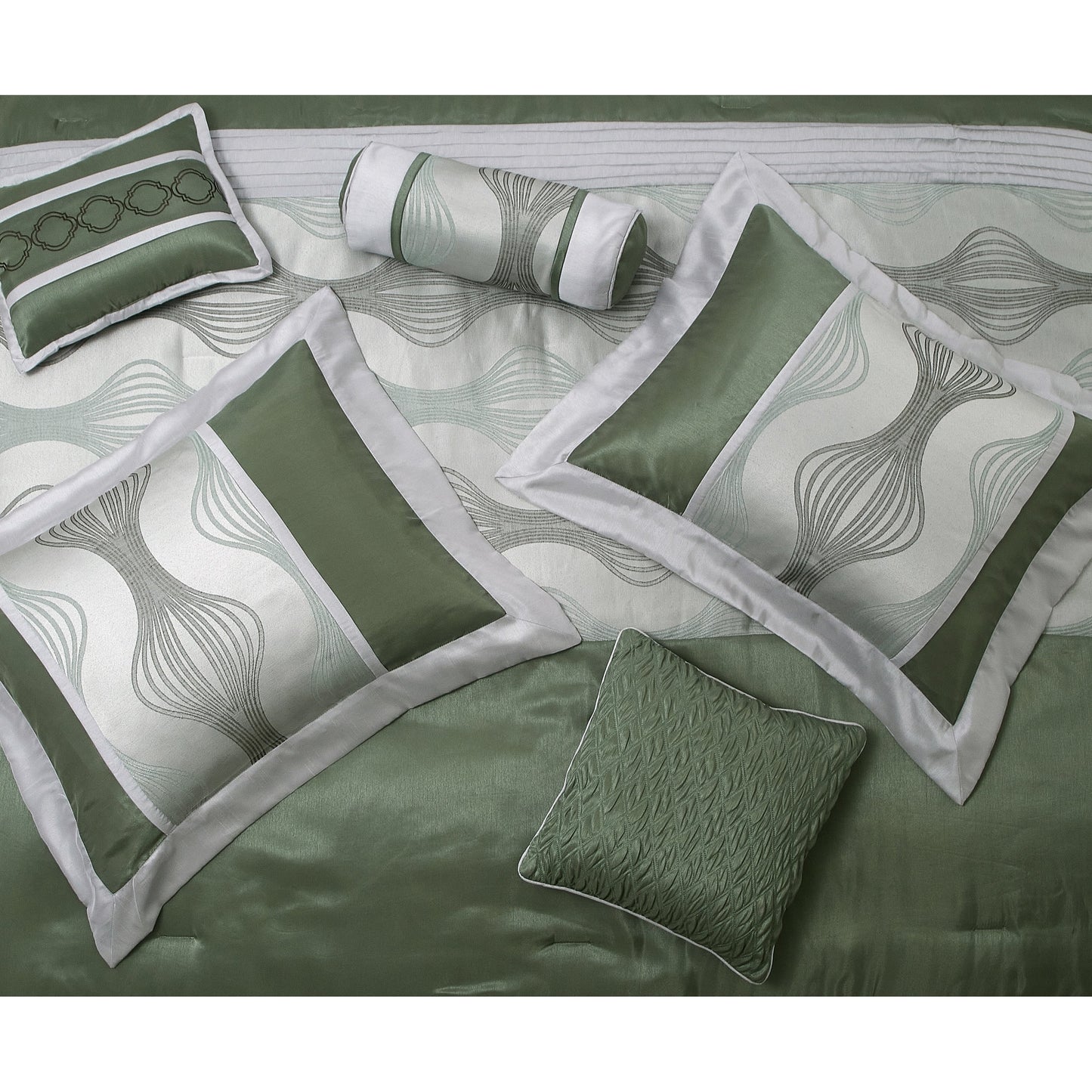 Nanshing Daniella 7-Piece Modern Geometric Comforter Set
