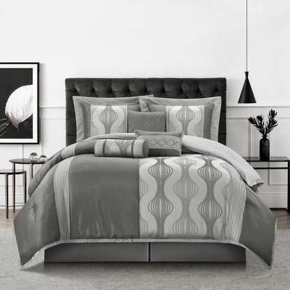 Nanshing Daniella 7-Piece Modern Geometric Comforter Set