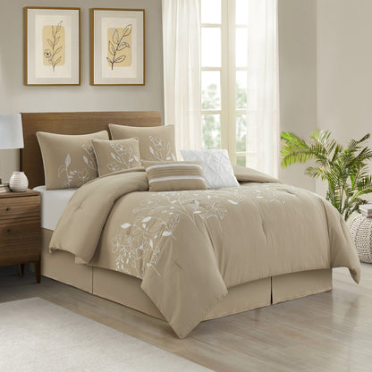 Nanshing Taylor 7 Piece Floral Botanical Comforter Set