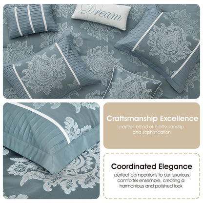 Nanshing Tiana 7 Piece Traditional Damask Comforter Set