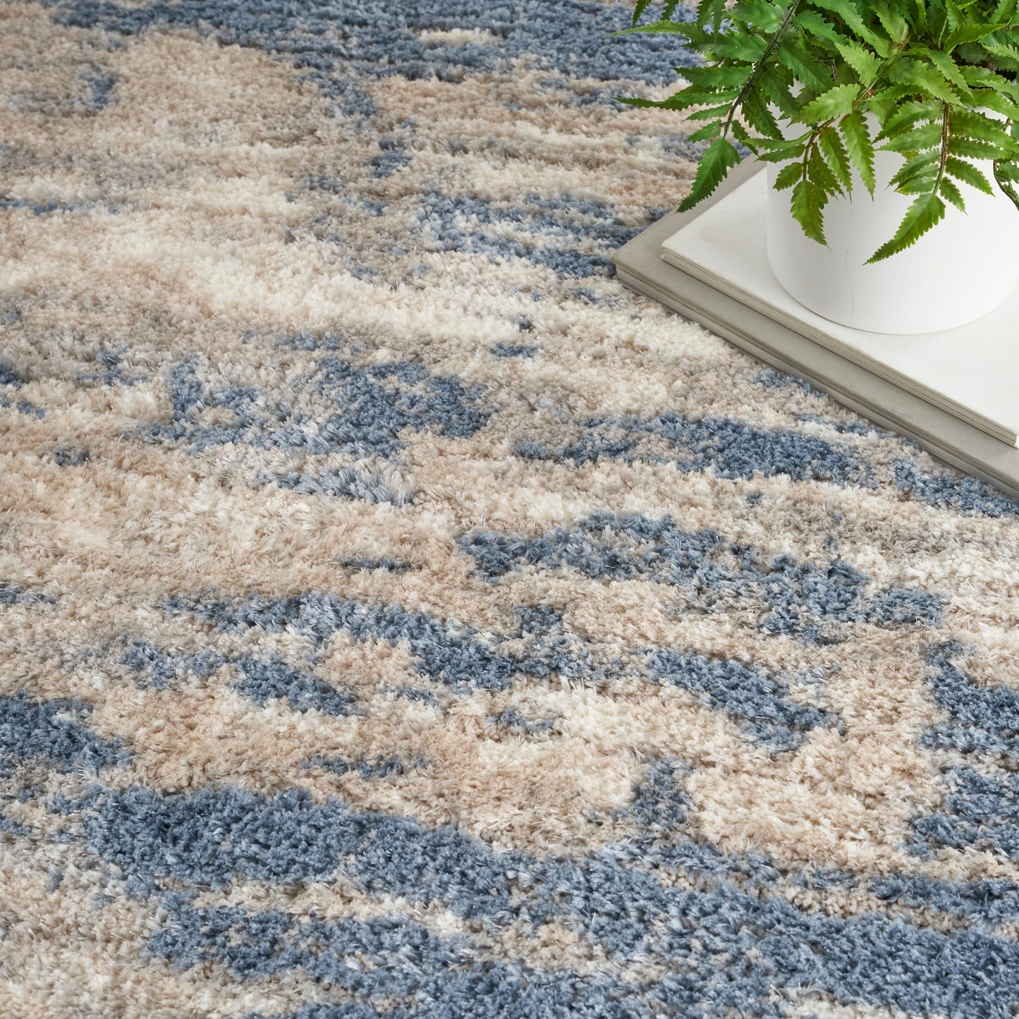 Nourison Luxurious Shag Abstract Glam Ultra Plush Pile Area Rug