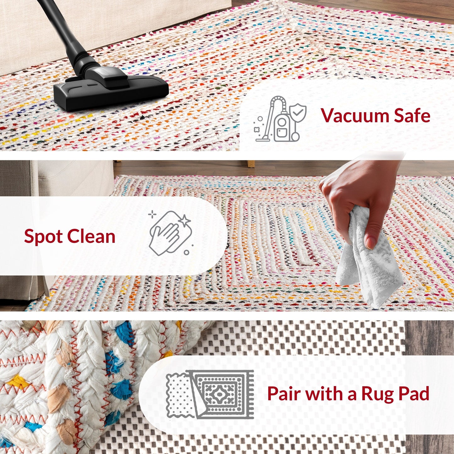 Nuloom Tammara Bohemian Hand Braided Area Rug