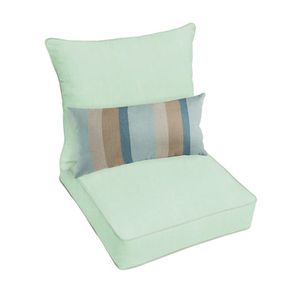 Oakley Sunbrella Solid Indoor/ Outdoor Corded Pillow and Chair Cushion Set