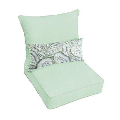 Oakley Sunbrella Solid Indoor/ Outdoor Corded Pillow and Chair Cushion Set