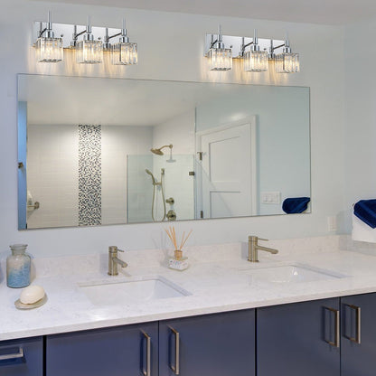 Ora Modern Dimmable Crystal Bathroom Light Fixtures Over Mirror Glam Vanity Lights