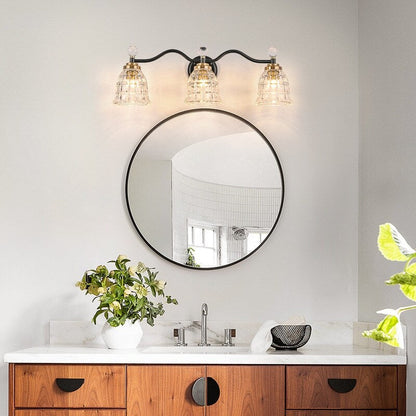 Ora Modern Dimmable Black Gold Bathroom Vanity Lights
