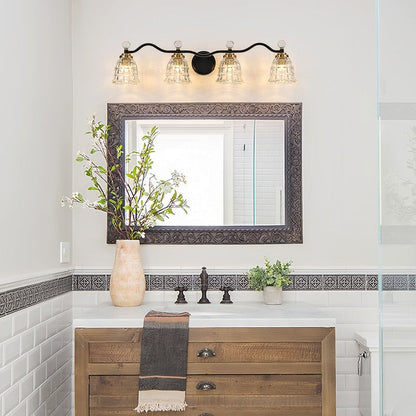 Ora Modern Dimmable Black Gold Bathroom Vanity Lights