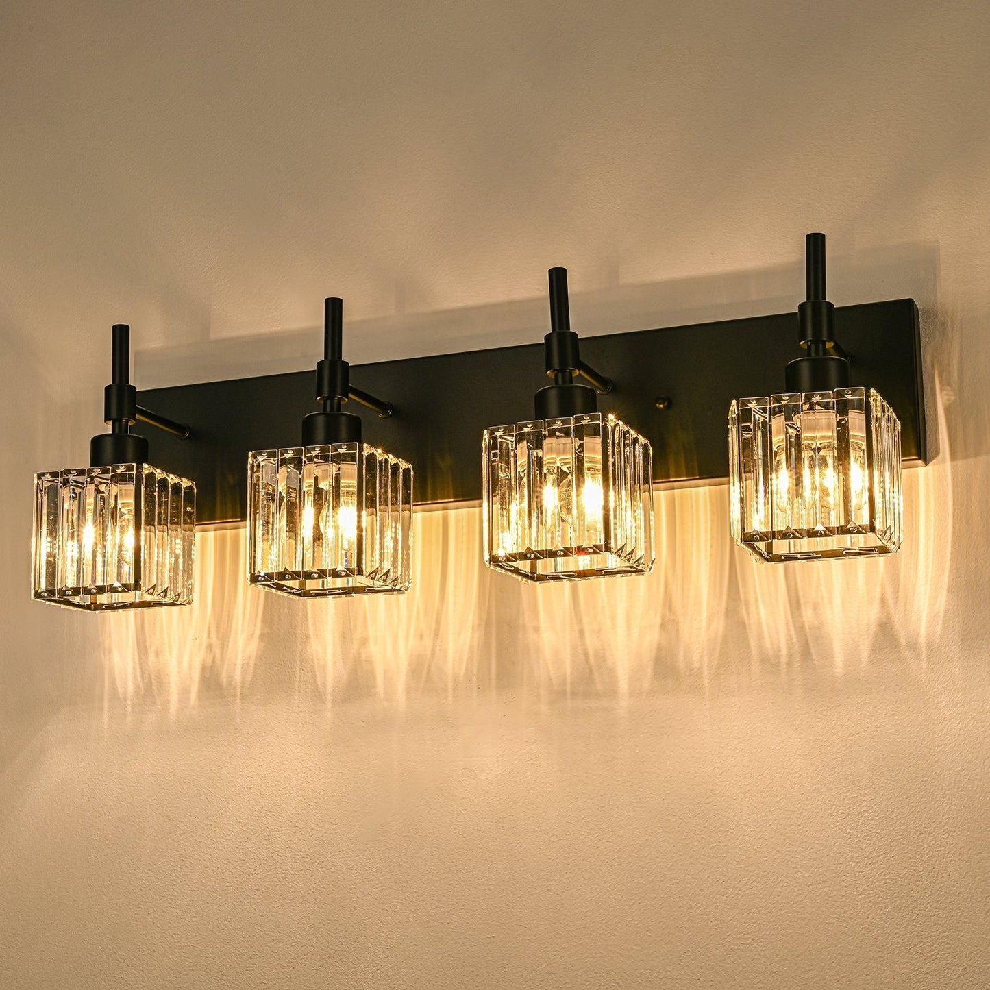 Ora Modern Dimmable Crystal Bathroom Light Fixtures Over Mirror Glam Vanity Lights