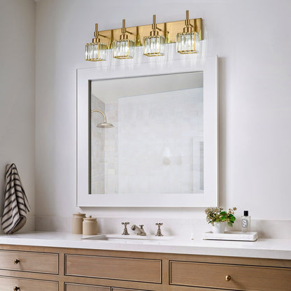 Ora Modern Dimmable Crystal Bathroom Light Fixtures Over Mirror Glam Vanity Lights