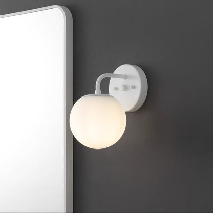 Globe Metal/Frosted Glass Modern LED Vanity, by JONATHAN Y