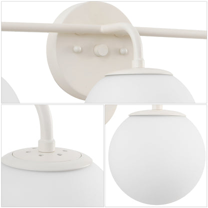 Globe Metal/Frosted Glass Modern LED Vanity, by JONATHAN Y