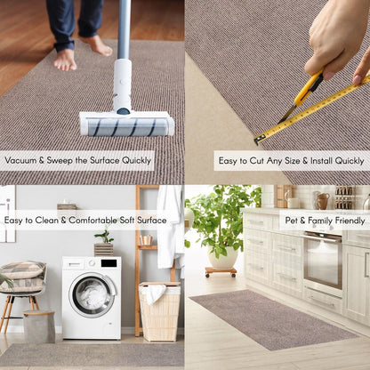 Outdoor/Indoor Custom Size Carpet Runner Rug 36'' wide x your choice of length with Non-Slip PVC Backing