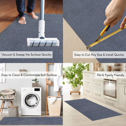 Outdoor/Indoor Custom Size Carpet Runner Rug 36'' wide x your choice of length with Non-Slip PVC Backing