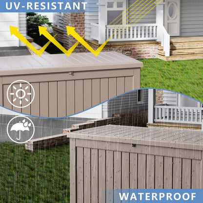 Outdoor Patio Storage Resin Lockable Deck Box