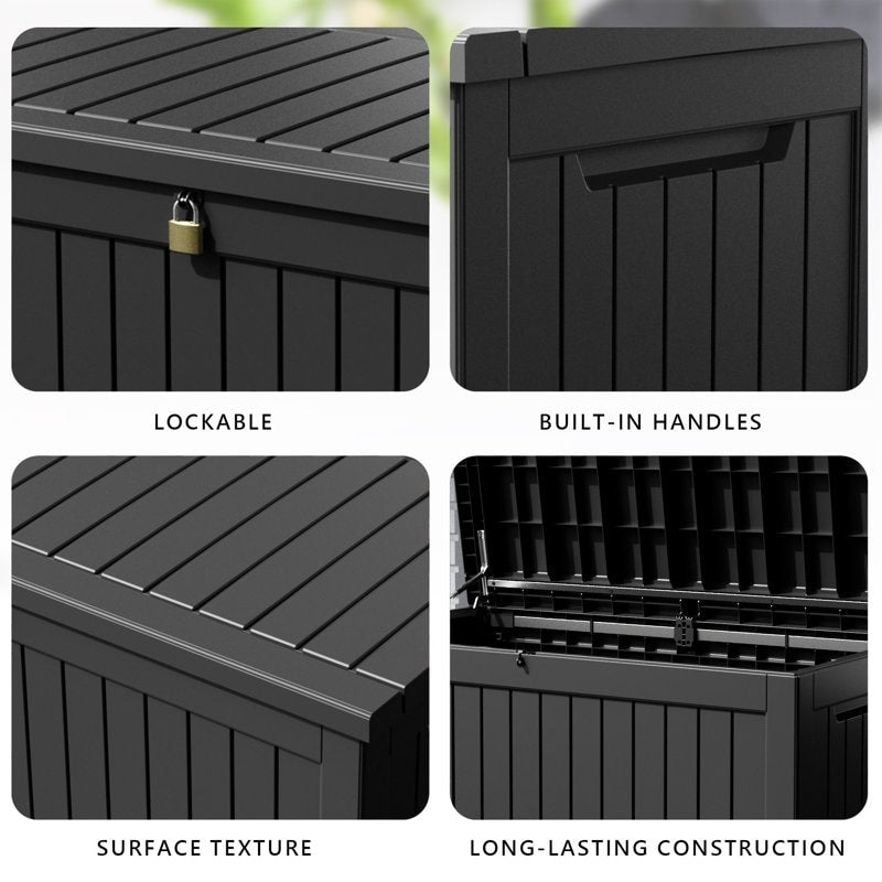 Outdoor Patio Storage Resin Lockable Deck Box
