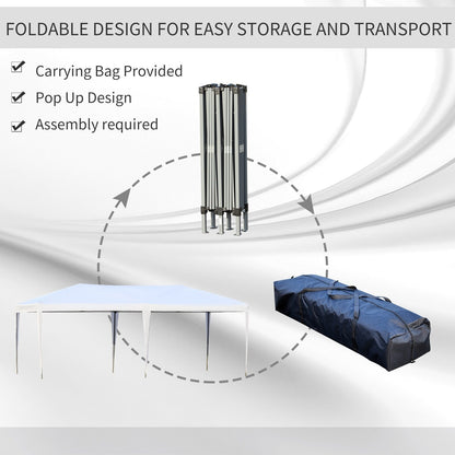 Outsunny Heavy Duty Pop Up Canopy with Sturdy Frame, UV Fighting Roof, Carry Bag for Patio, Backyard, Beach, Garden