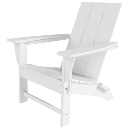 Polytrends Shoreside Modern Eco-Friendly All Weather Commercial-Residential Folding Adirondack Chair