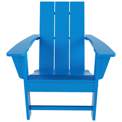 Polytrends Shoreside Modern Eco-Friendly All Weather Commercial-Residential Folding Adirondack Chair