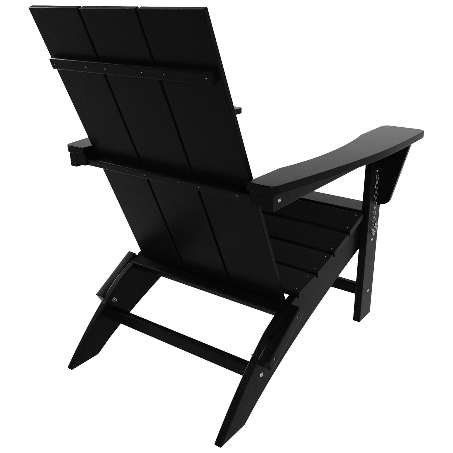 Polytrends Shoreside Modern Eco-Friendly All Weather Commercial-Residential Folding Adirondack Chair