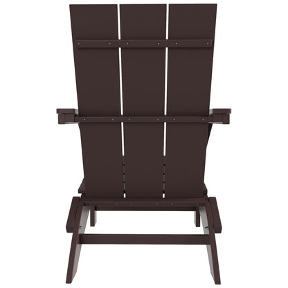 Polytrends Shoreside Modern Eco-Friendly All Weather Commercial-Residential Folding Adirondack Chair