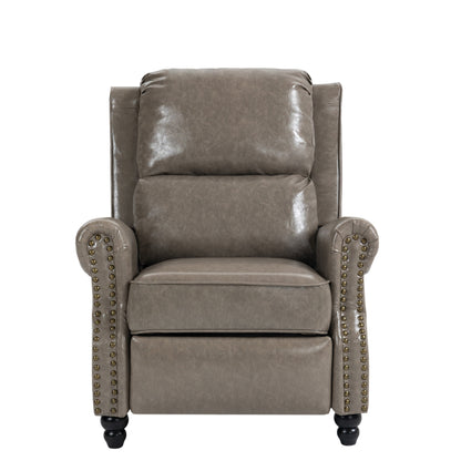 Manual Pushback Recliner Chairs with Nailhead Trim