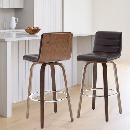 26/29 Faux Leather Swivel Bar/Counter Stools, Set of 2/3