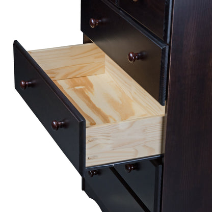 Palace Imports 100% Solid Wood 5-Drawer Chest with Metal or Wooden Knobs