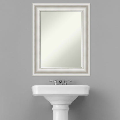 Beveled Bathroom Wall Mirror - Parlor White Frame